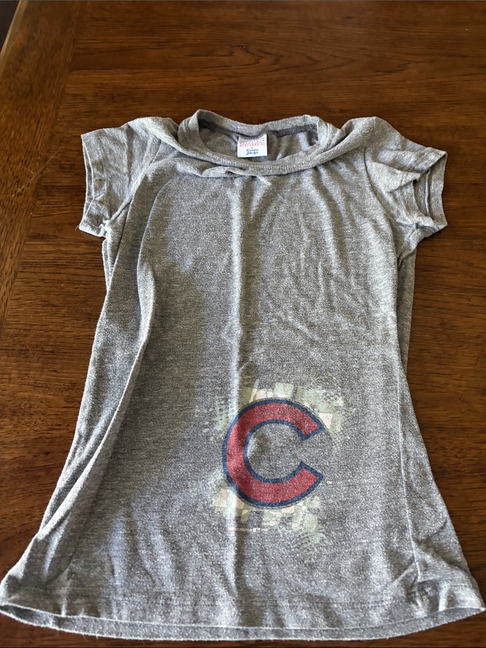 Unk Gray Short Sleeve Tee with Red C Graphic